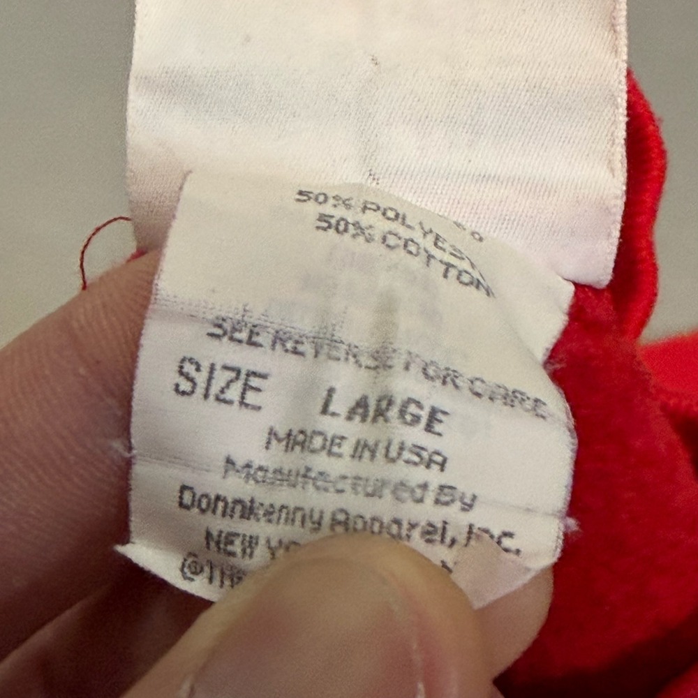 90s Mickey & Co Minnie Mouse Pin Up Red‎ Disney Sweatshirt L Skate Hook Up-4870 - Picture 5 of 8